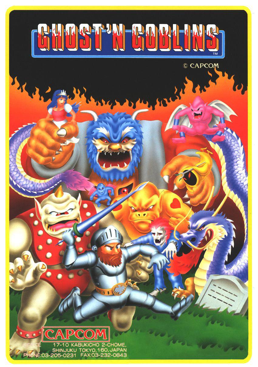 Ghosts'n Goblins arcade flyer