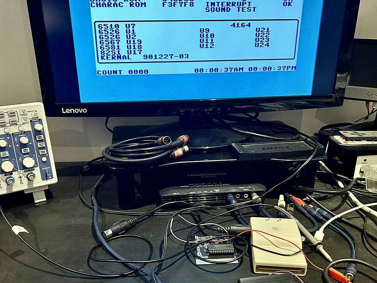 The test bed: bare board, diagnostic cartridge, and patience