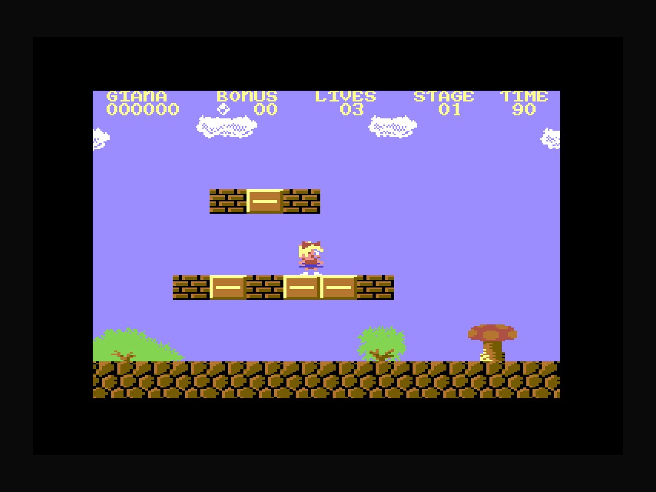 The Great Giana Sisters (C64, 1987) screenshot