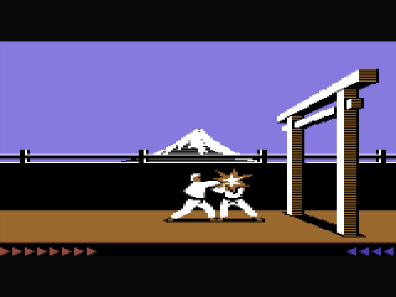 Karateka (C64, 1985) screenshot