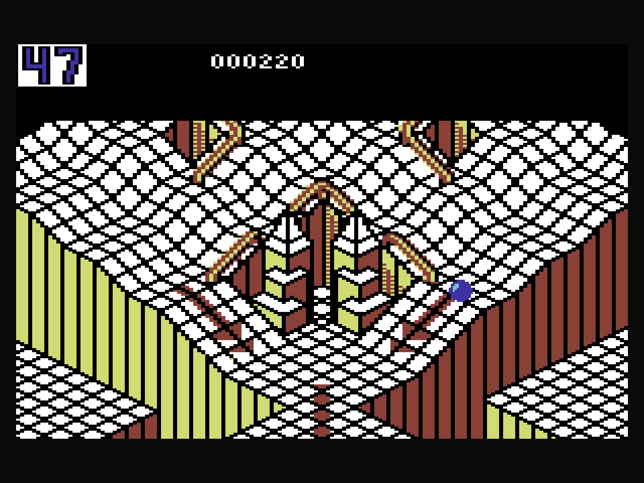 Marble Madness (C64, 1986) screenshot