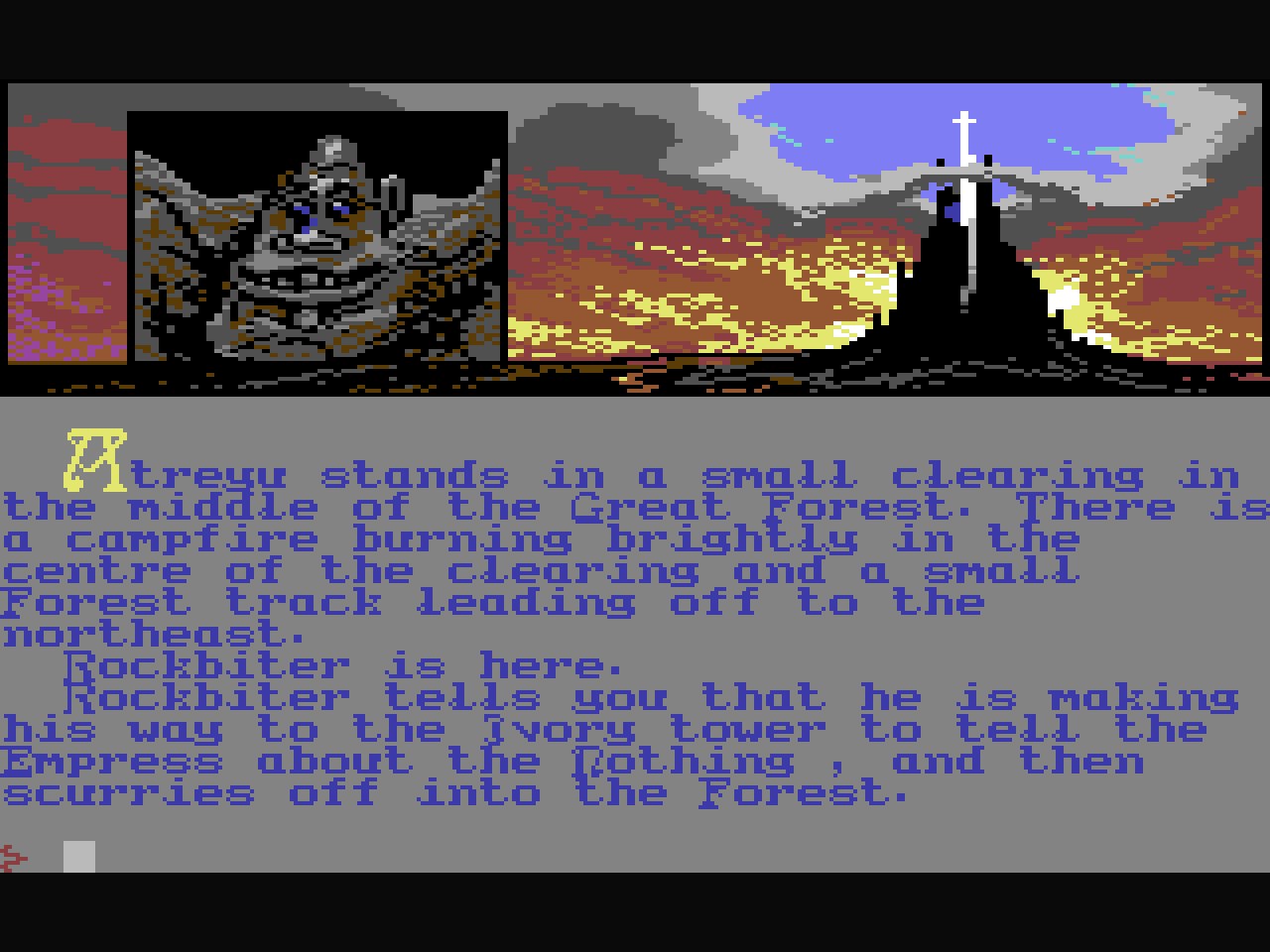 The Neverending Story (C64, 1985) screenshot