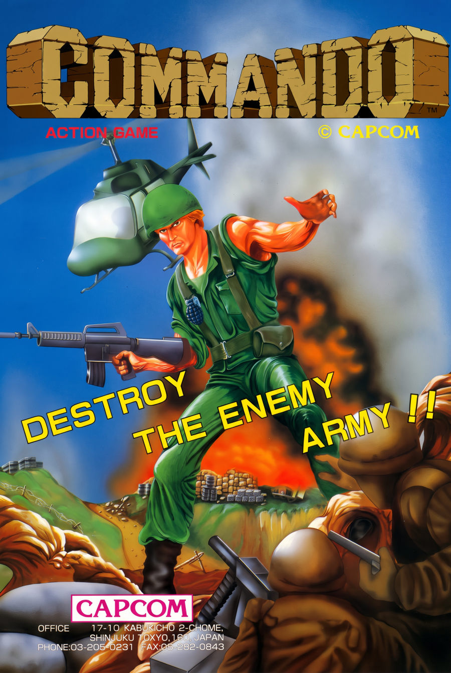 Commando arcade flyer