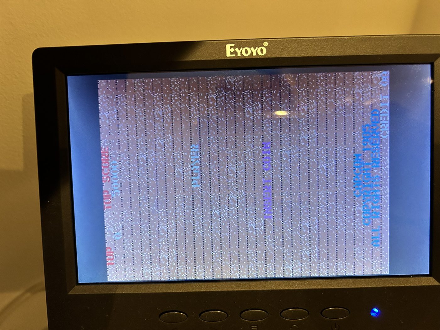 A picture at last, but the background is a snowstorm of broken tiles