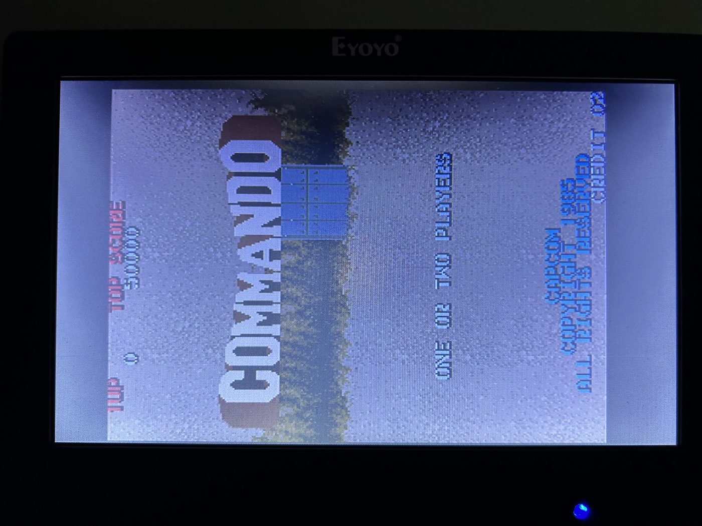 The Commando attract screen running